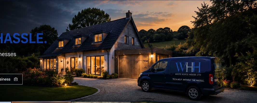 West Sussex home at dusk